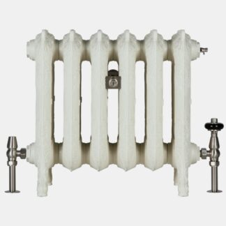 Grzejnik wykuszowy Rococo III 470mm Castrads z wykończeniem Oatmeal